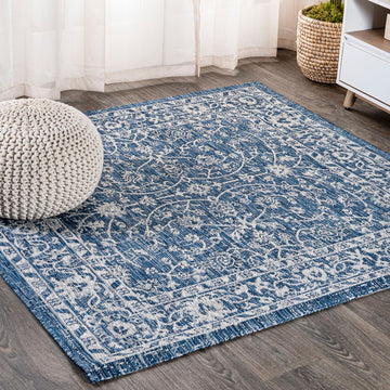 Palazzo Vine And Border Textured Weave Indoor/outdoor Area Rug